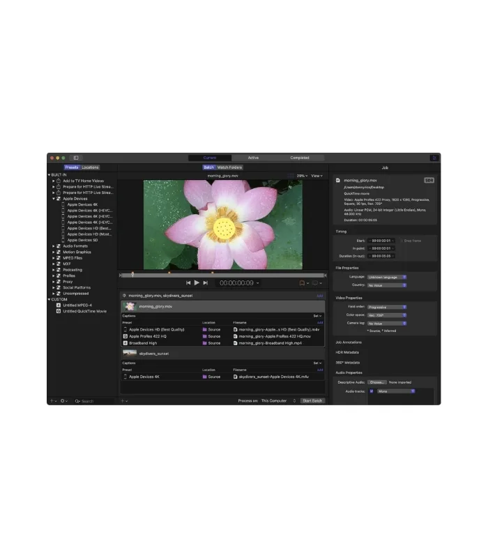 Compressor 4.5 – Transcodes media files into a variety of formats For MAC - Image 2