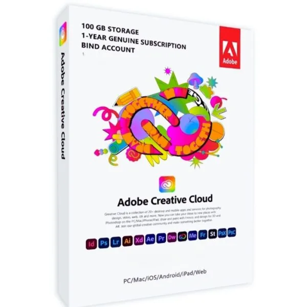 Adobe Creative Cloud for Windows/Mac (1-User) 1 Year Subscription