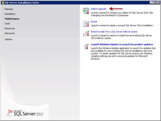 01. Maintenance Edition Upgrade